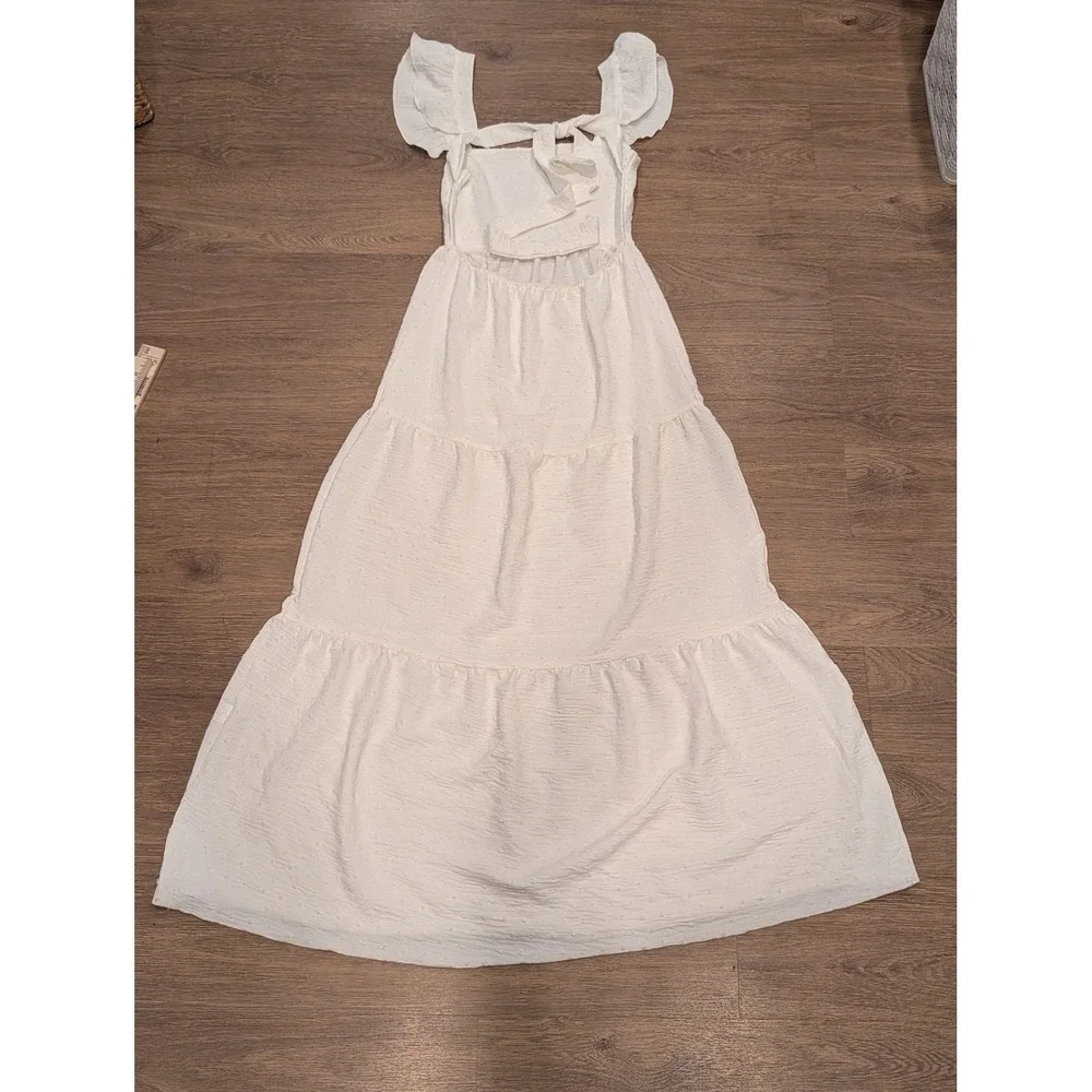 Dreamy Cottagecore Swiss Dot Maxi Dress - Picture 10 of 11